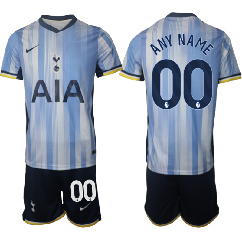 Men 2024-2025 Club Tottenham away Blue Customized Soccer Jersey->juventus jersey->Soccer Club Jersey